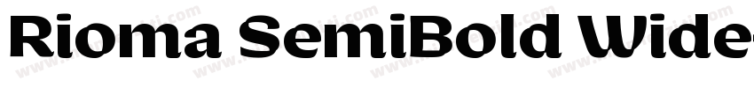 Rioma SemiBold Wide字体转换